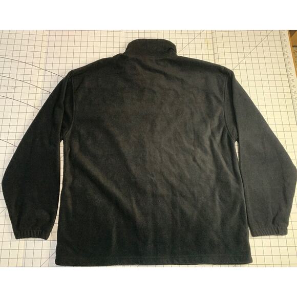 L Hawaii Lava Rock Cafe Volcano Village Fleece Jacket Embroidered Logo GUC Black - Picture 6 of 11